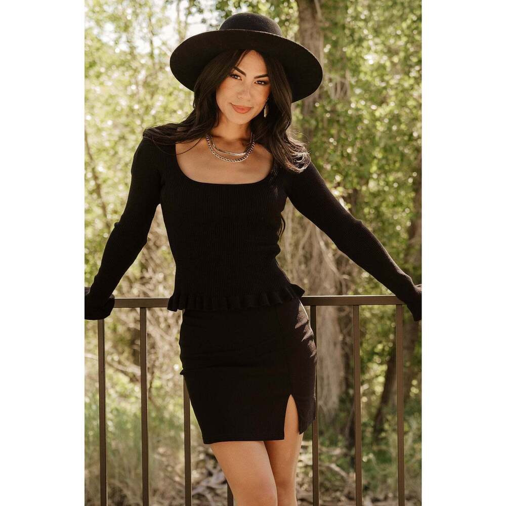 Baltic Born Tayla Knit Top | Black Size LL